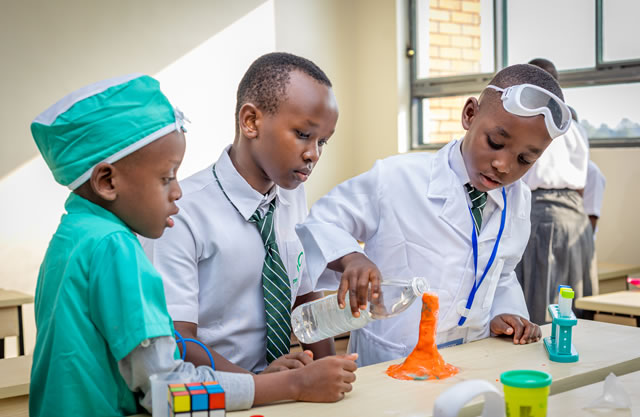 A pupil enjoying an Art class